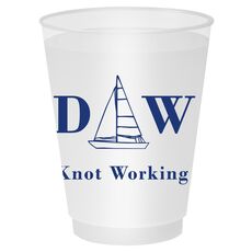 Sailboat Initials Shatterproof Cups