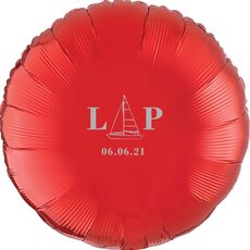 Sailboat Initials Mylar Balloons