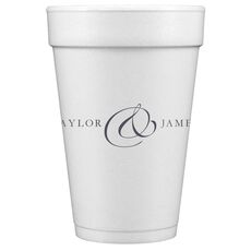Elegant Ampersand Styrofoam Cups