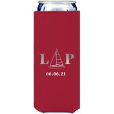 Sailboat Initials Collapsible Slim Huggers