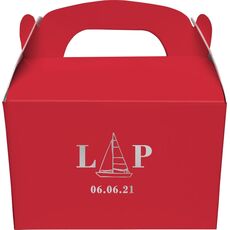 Sailboat Initials Gable Favor Boxes