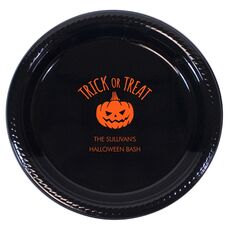 Trick or Treat Pumpkin Plastic Plates