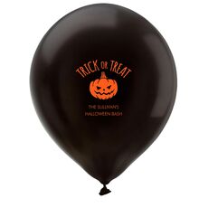 Trick or Treat Pumpkin Latex Balloons