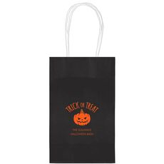 Trick or Treat Pumpkin Medium Twisted Handled Bags