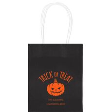 Trick or Treat Pumpkin Mini Twisted Handled Bags