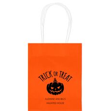 Trick or Treat Pumpkin Mini Twisted Handled Bags