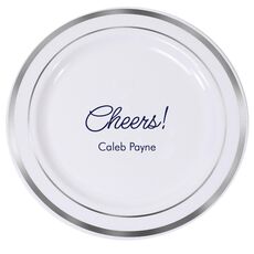 Sweet Cheers Premium Banded Plastic Plates