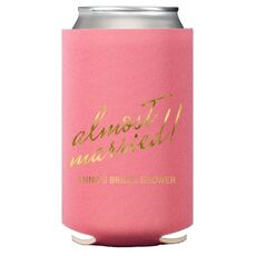 Expressive Script Almost Married Collapsible Koozies