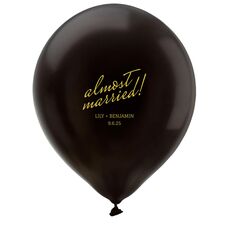 Expressive Script Almost Married Latex Balloons