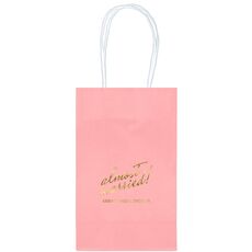 Expressive Script Almost Married Medium Twisted Handled Bags