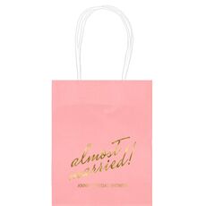 Expressive Script Almost Married Mini Twisted Handled Bags