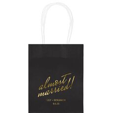 Expressive Script Almost Married Mini Twisted Handled Bags