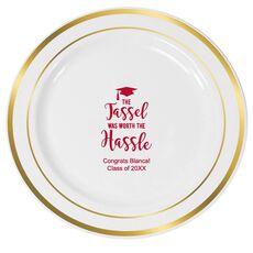 Modern Tassel Hassle Premium Banded Plastic Plates