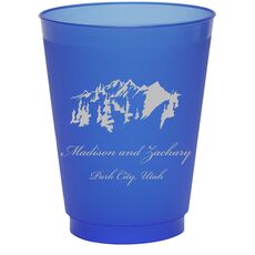 Scenic Mountains Colored Shatterproof Cups
