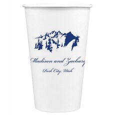Scenic Mountains Paper Coffee Cups
