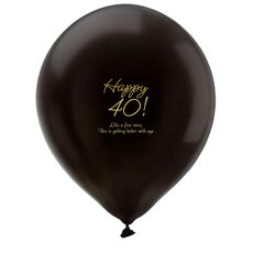 Elegant Happy 40th Latex Balloons
