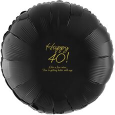 Elegant Happy 40th Mylar Balloons