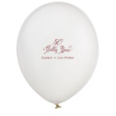 Elegant 50 Golden Years Latex Balloons