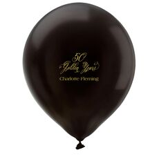 Elegant 50 Golden Years Latex Balloons