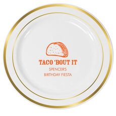 Taco Bout It Premium Banded Plastic Plates