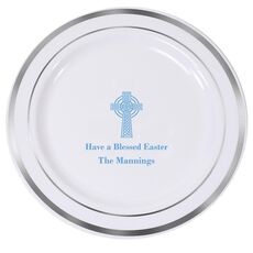 Be Blessed Premium Banded Plastic Plates