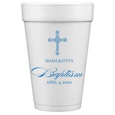 Religious Cross Styrofoam Cups