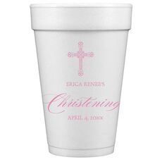 Religious Cross Styrofoam Cups
