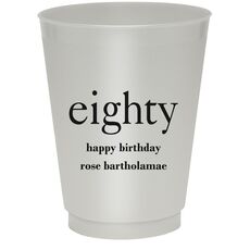 Big Number Eighty Colored Shatterproof Cups