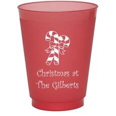 Candy Cane Colored Shatterproof Cups
