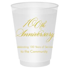 Elegant 100th Anniversary Shatterproof Cups