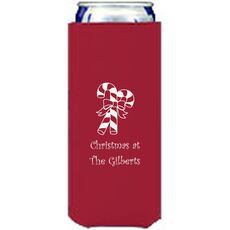 Candy Cane Collapsible Slim Koozies