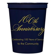 Elegant 100th Anniversary Stadium Cups