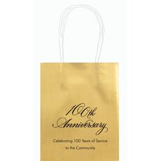 Elegant 100th Anniversary Mini Twisted Handled Bags