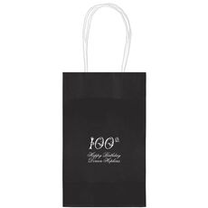 Elegant 100th Scroll Medium Twisted Handled Bags