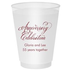 Elegant Anniversary Celebration Shatterproof Cups