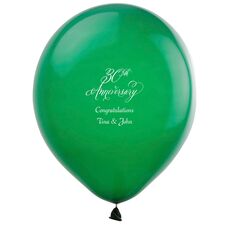 Elegant 30th Anniversary Latex Balloons