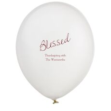 Expressive Script Blessed Latex Balloons