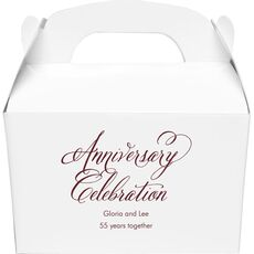 Elegant Anniversary Celebration Gable Favor Boxes