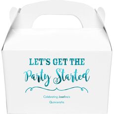 Let's Get the Party Started Gable Favor Boxes