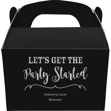 Let's Get the Party Started Gable Favor Boxes