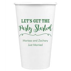 Let's Get the Party Started Paper Coffee Cups