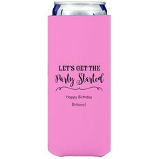 Let's Get the Party Started Collapsible Slim Koozies