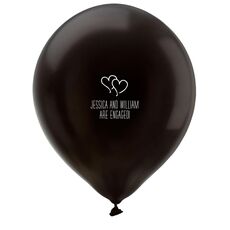 Modern Double Hearts Latex Balloons