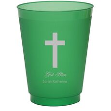 Simple Cross Colored Shatterproof Cups