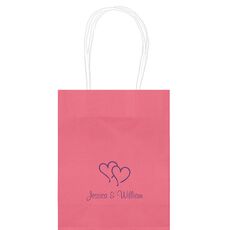 Modern Double Hearts Mini Twisted Handled Bags