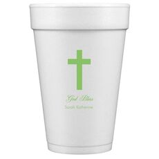 Simple Cross Styrofoam Cups