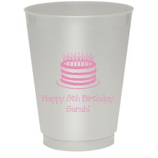 Sophisticated Birthday Cake Colored Shatterproof Cups