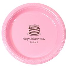 Sophisticated Birthday Cake Plastic Plates