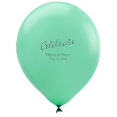 Expressive Script Celebrate Latex Balloons