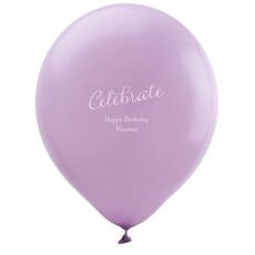 Expressive Script Celebrate Latex Balloons